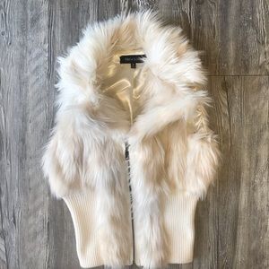 Ivory fur vest
